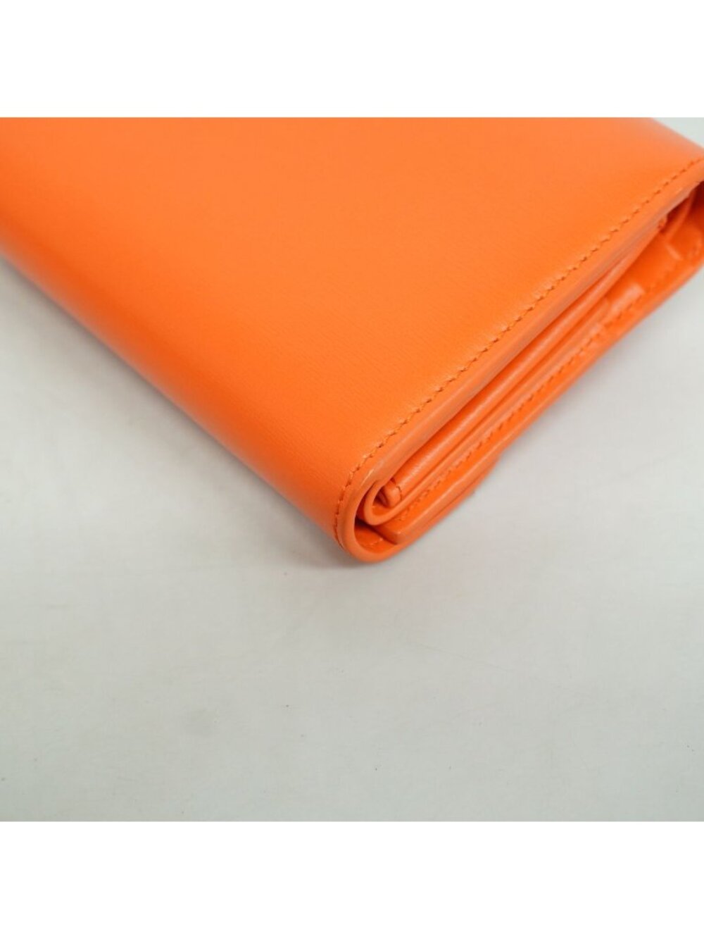 Celine Trifold Wallet Triomphe Leather Orange Gold - Picture 5 of 7